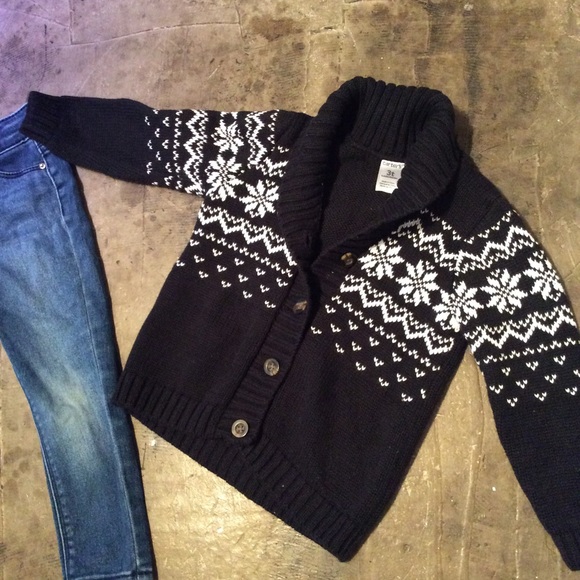 Kids Winter Sweater Cardigan Size 3T - Picture 3 of 4